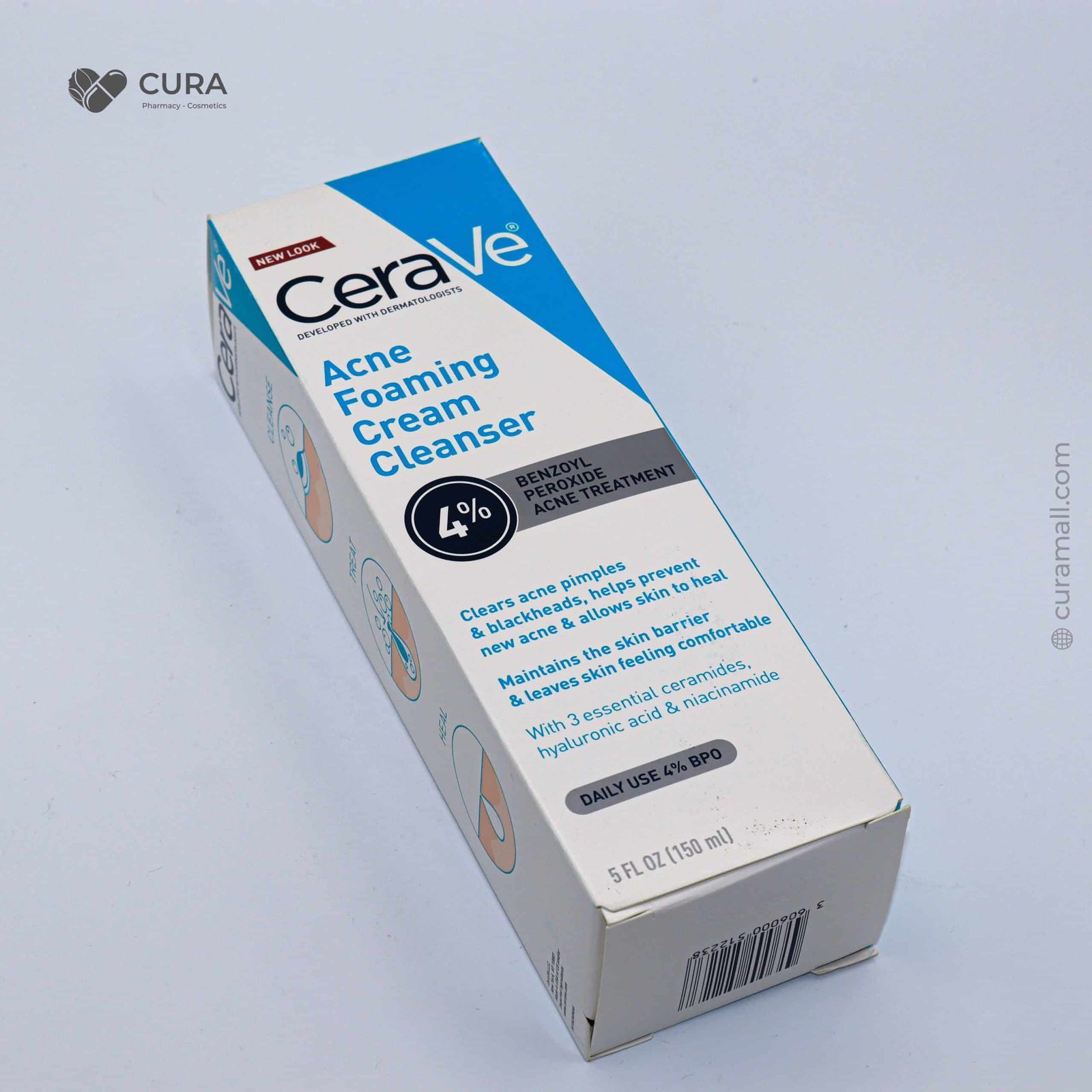 CERAVE ACNE FOAMING CREAM CLEANSER 150ML | Cura Mall