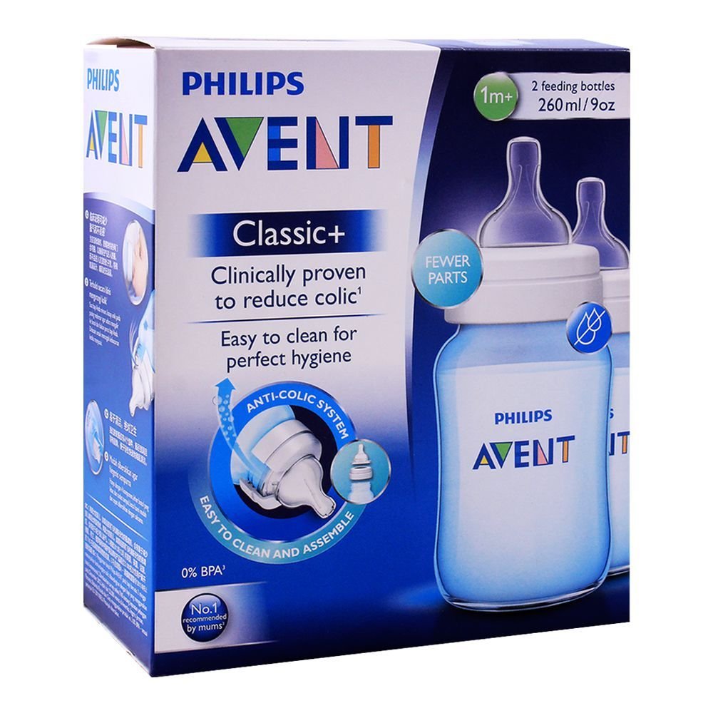 4 Avent Classic+ Anti Colic Feeding Bottle 260ml - Image 1