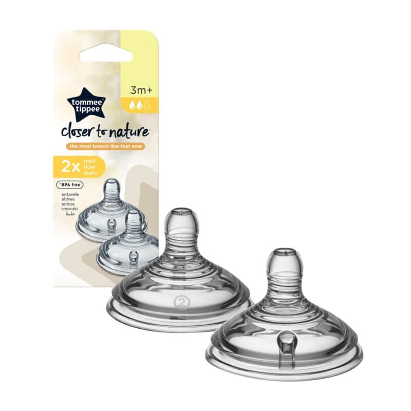 226 Tommee Tippee Teats 3m+ 2x Medium Flow - Image 1