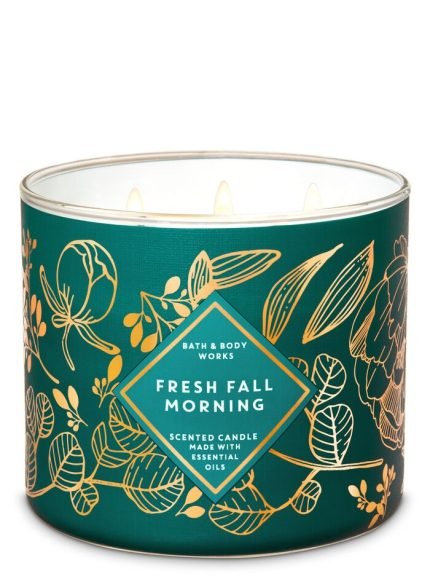 BATH BODY WORKS CANDLE 411G FRESH FALL MORNING